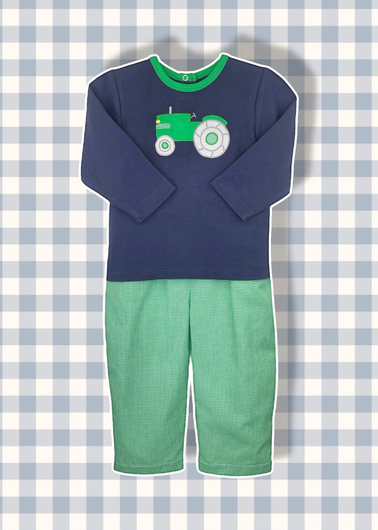 Tractor Applique Top & Pant Set