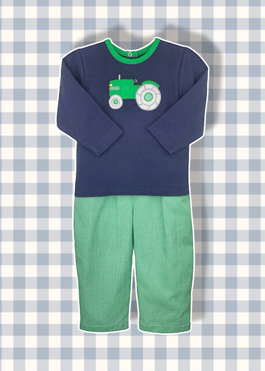 Tractor Applique Top & Pant Set