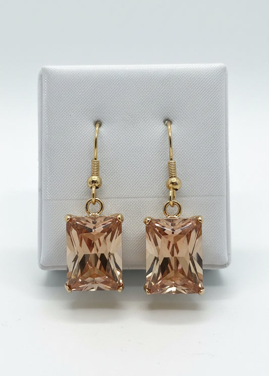 Champagne Radiant CZ Solitaire Drops