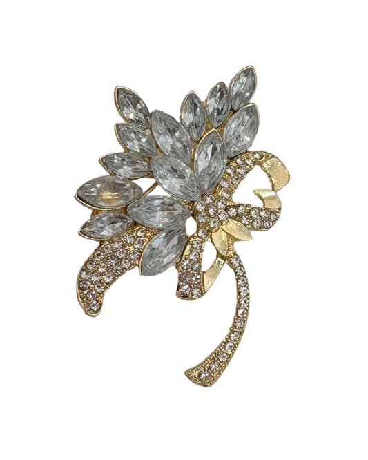 Enchanted Crystal Bouquet Brooch