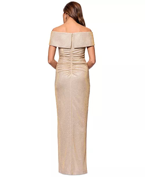 Xscape Off-Shoulder-Sweetheart-Neck Gown