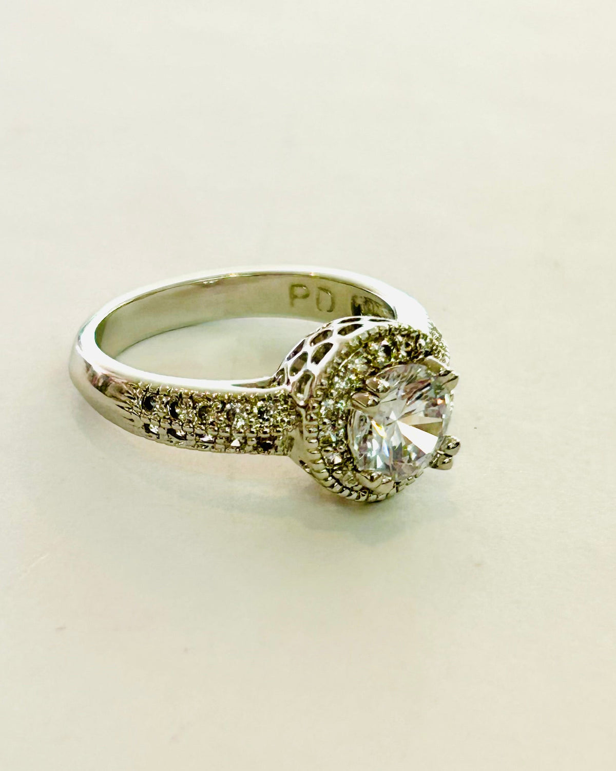 Vintage Royal Halo CZ Cocktail Ring
