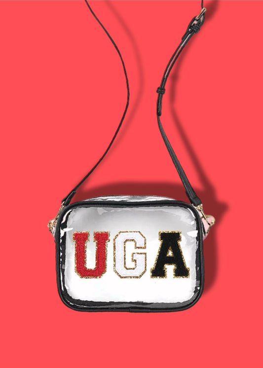 Multicolor UGA Varsity Letters Black Clear Blair Purse