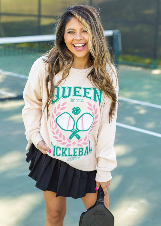 Queen of Pickleball Ivory Sweatshirt