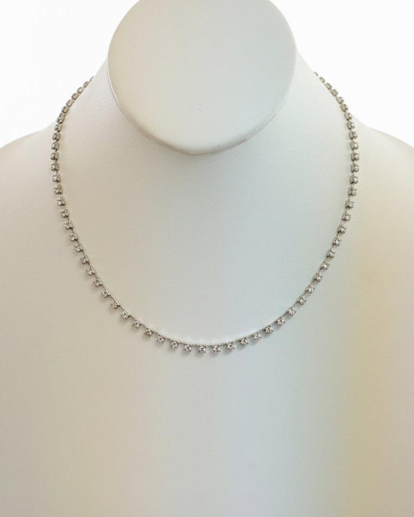 The Luminary Classic Tennis Necklace – Silver Tone