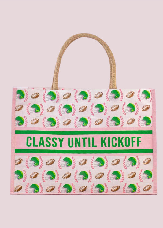 Classy Until Kickoff Juco Tote