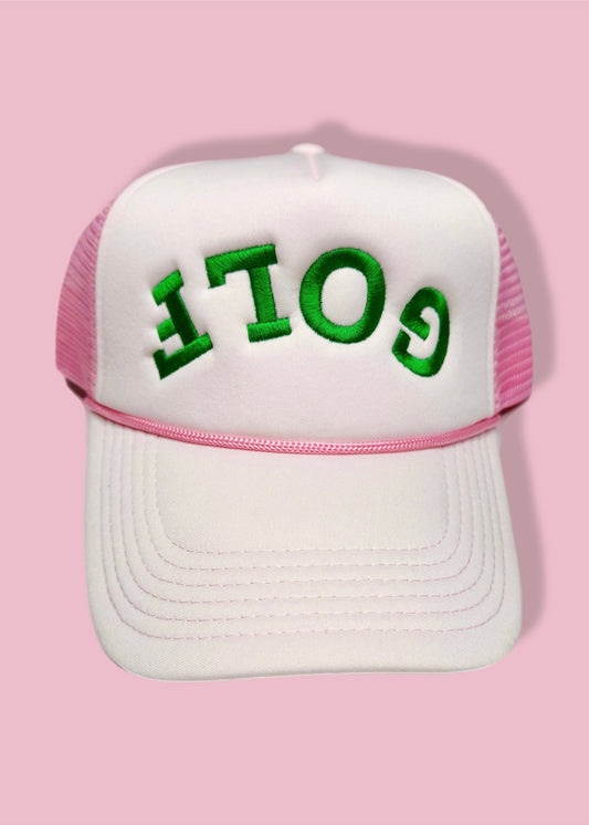 Upside Down Golf Trucker Hat