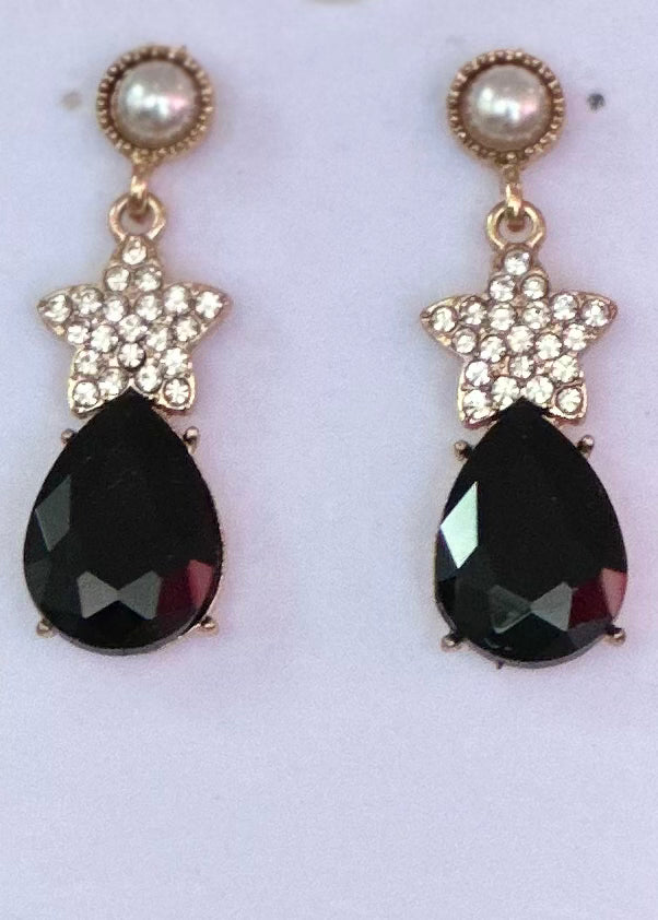 Midnight Celestial Teardrop Earrings