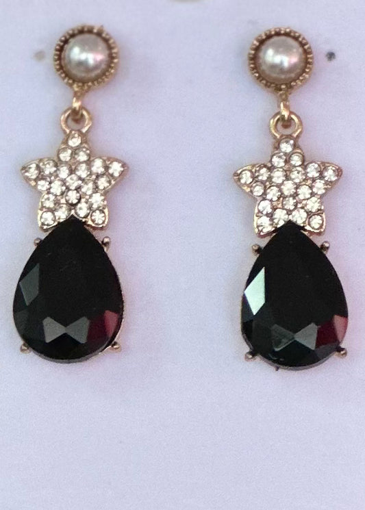 Midnight Celestial Teardrop Earrings