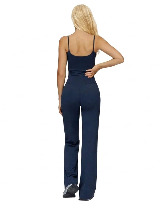 Navy Sculpt & Flow Ribbed Activewear Set