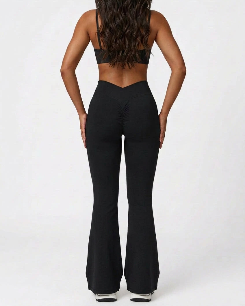 Black Sculpt & Stretch Slim Fit Yoga Exercise Set