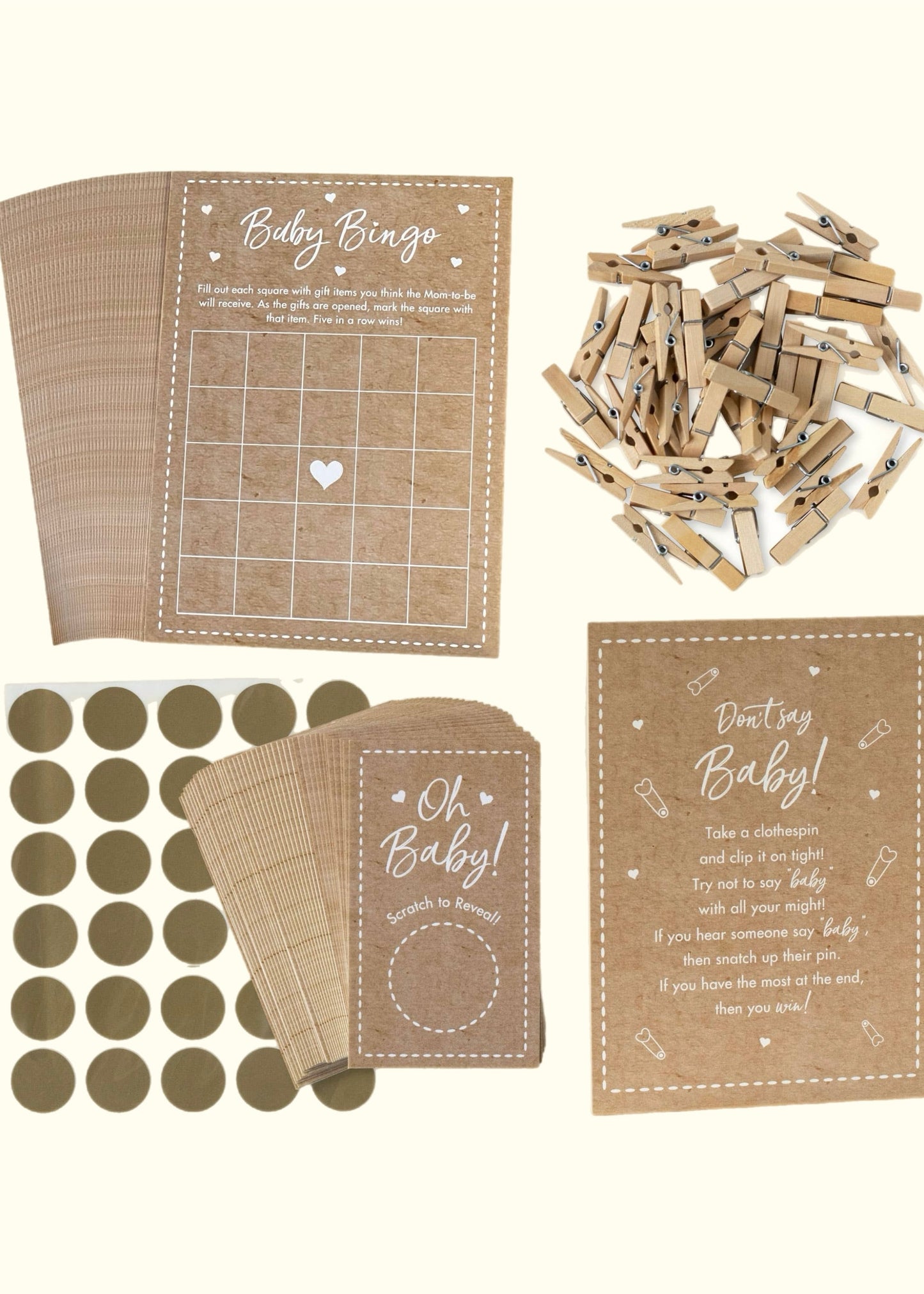 Kraft Baby Shower Game Set