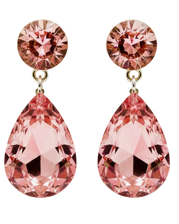 Double-Drop Rhinestone Pageant Earrings
