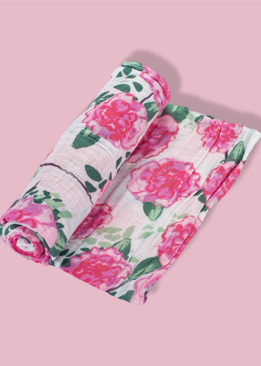 Live Life in Full Bloom Baby Muslin Swaddle Blanket