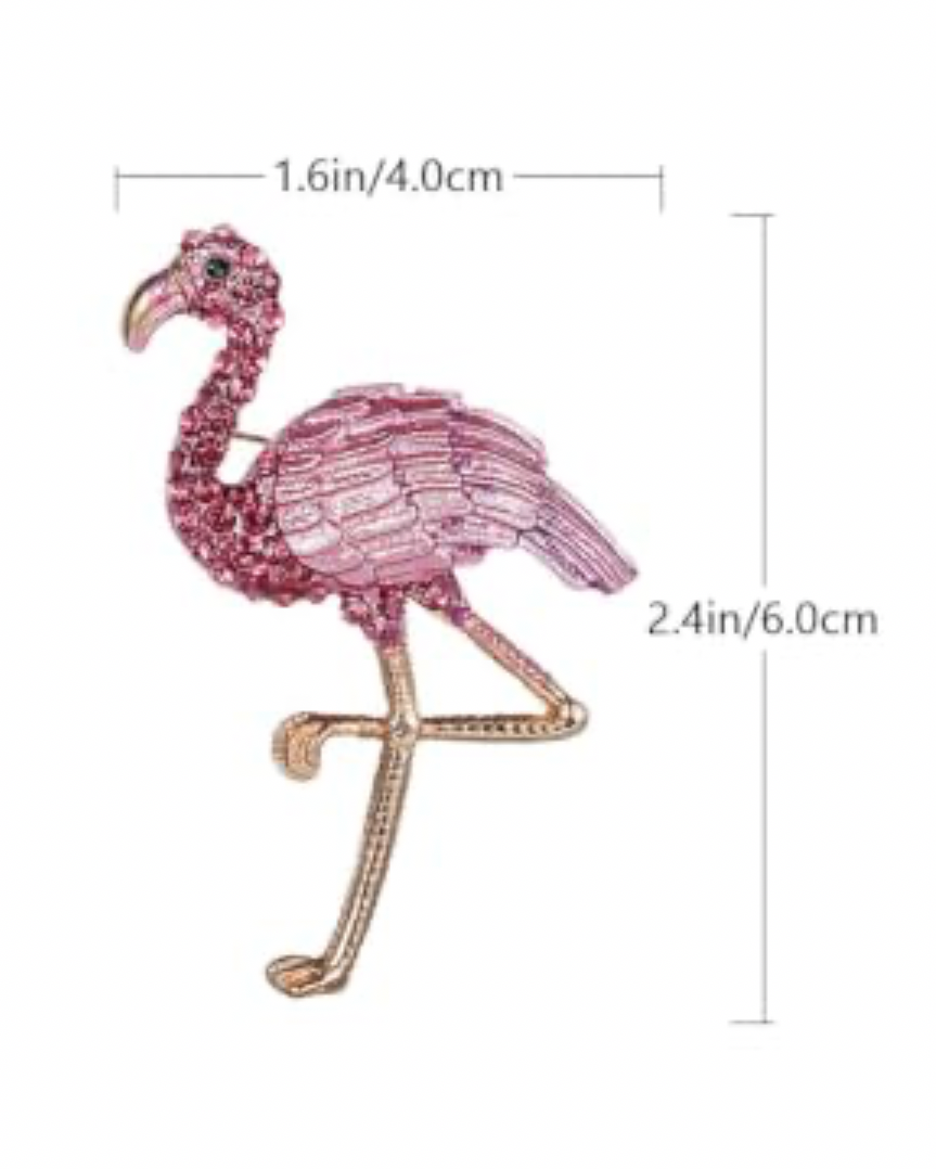 Vintage Pink Ritz Flamingo Brooch