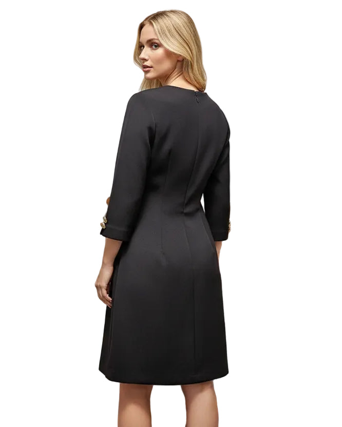 Halston Women's Black Ponte Sheath Dress