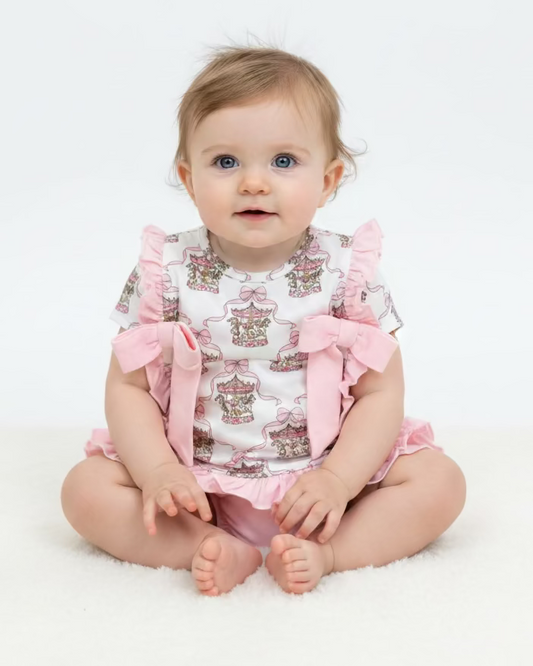 Pink Carousel Bloomer Set