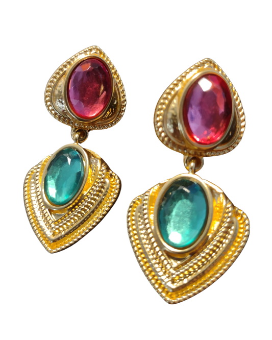 Gold Vibrant Drop Earrings