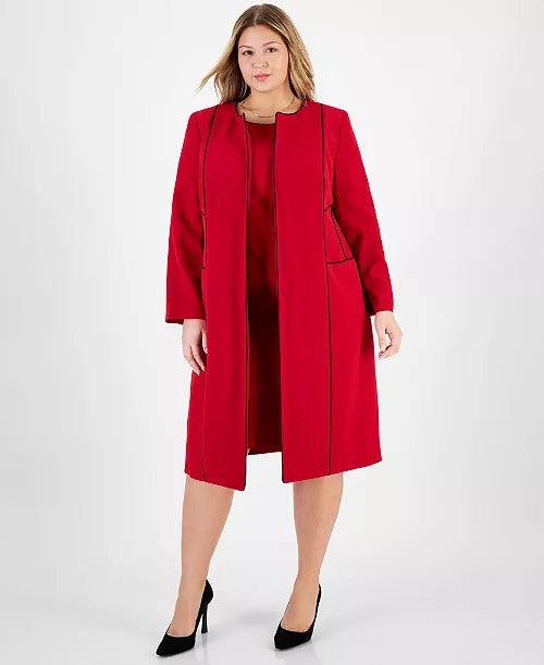 Women's Stretch Crepe Jacket with Piping
