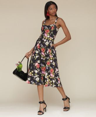 Avec Les Filles Fit & Flare Floral-Print Dress