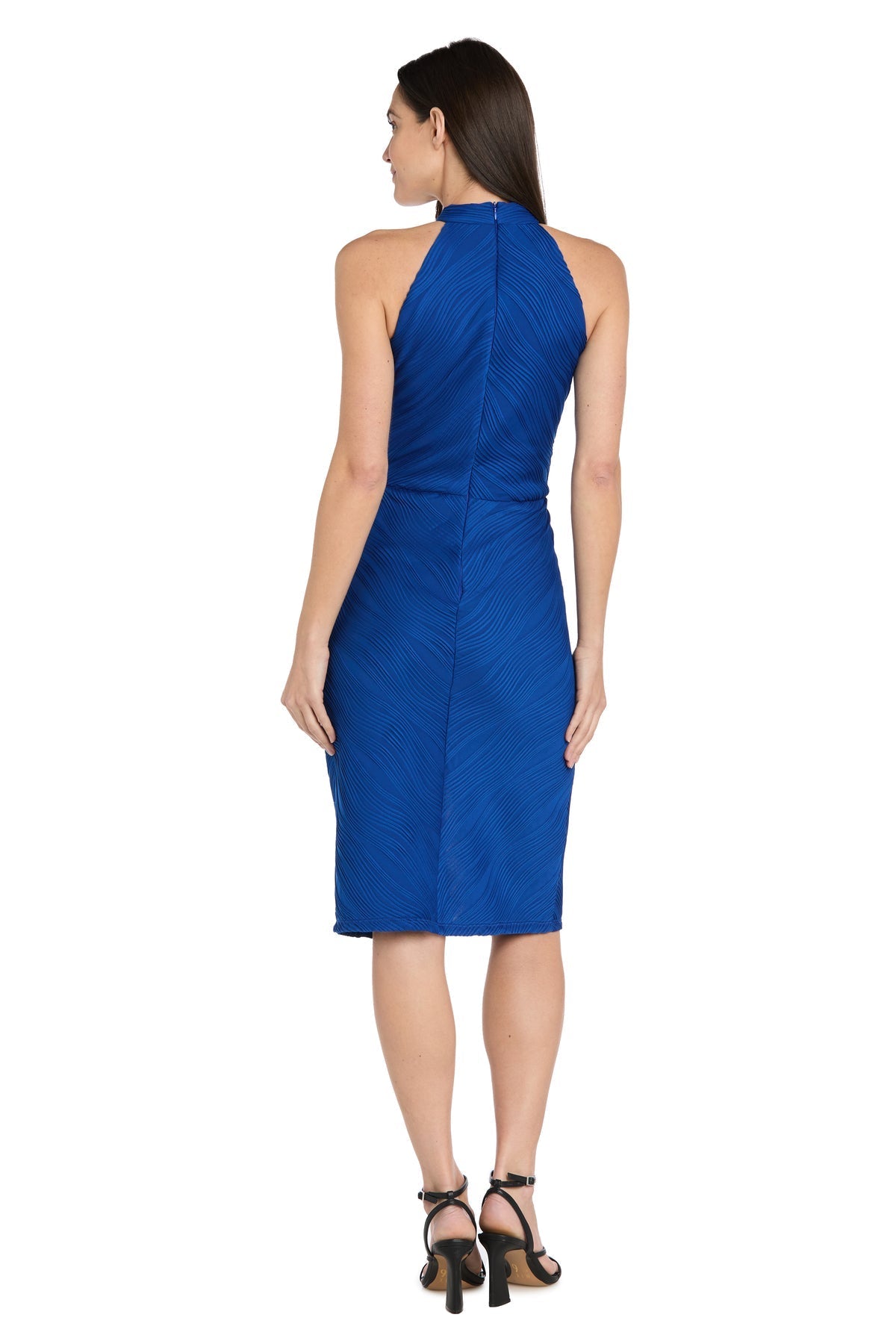 R & M Richard’s Short Fitted Slit Cocktail Dress Midi