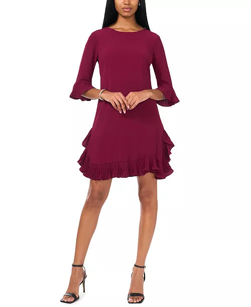 MSK Women's Pleated-Trim Shift Dress
