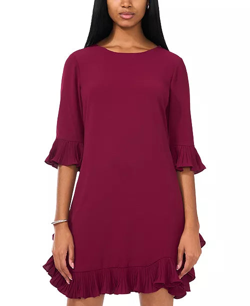 MSK Women's Pleated-Trim Shift Dress