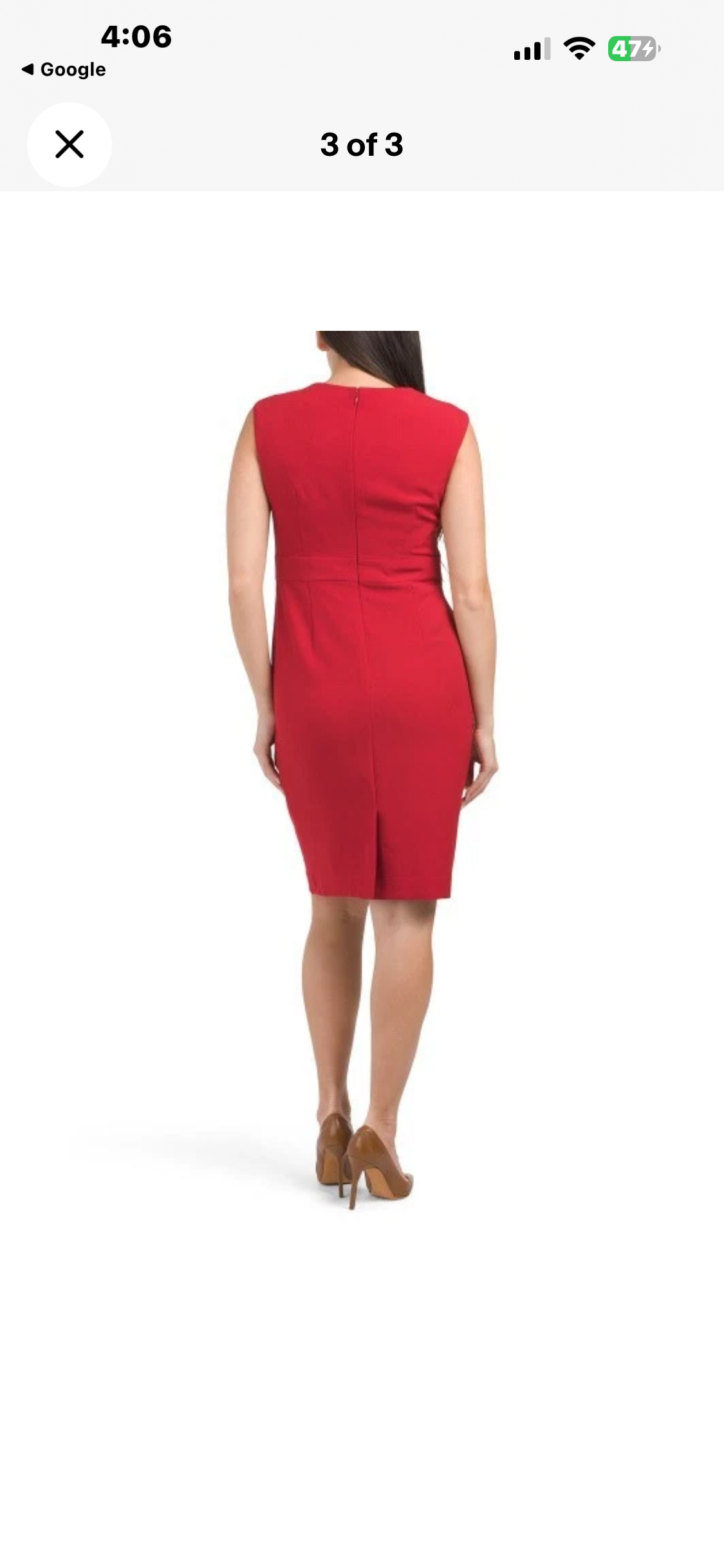 Women's Red Sheath Career Dress
