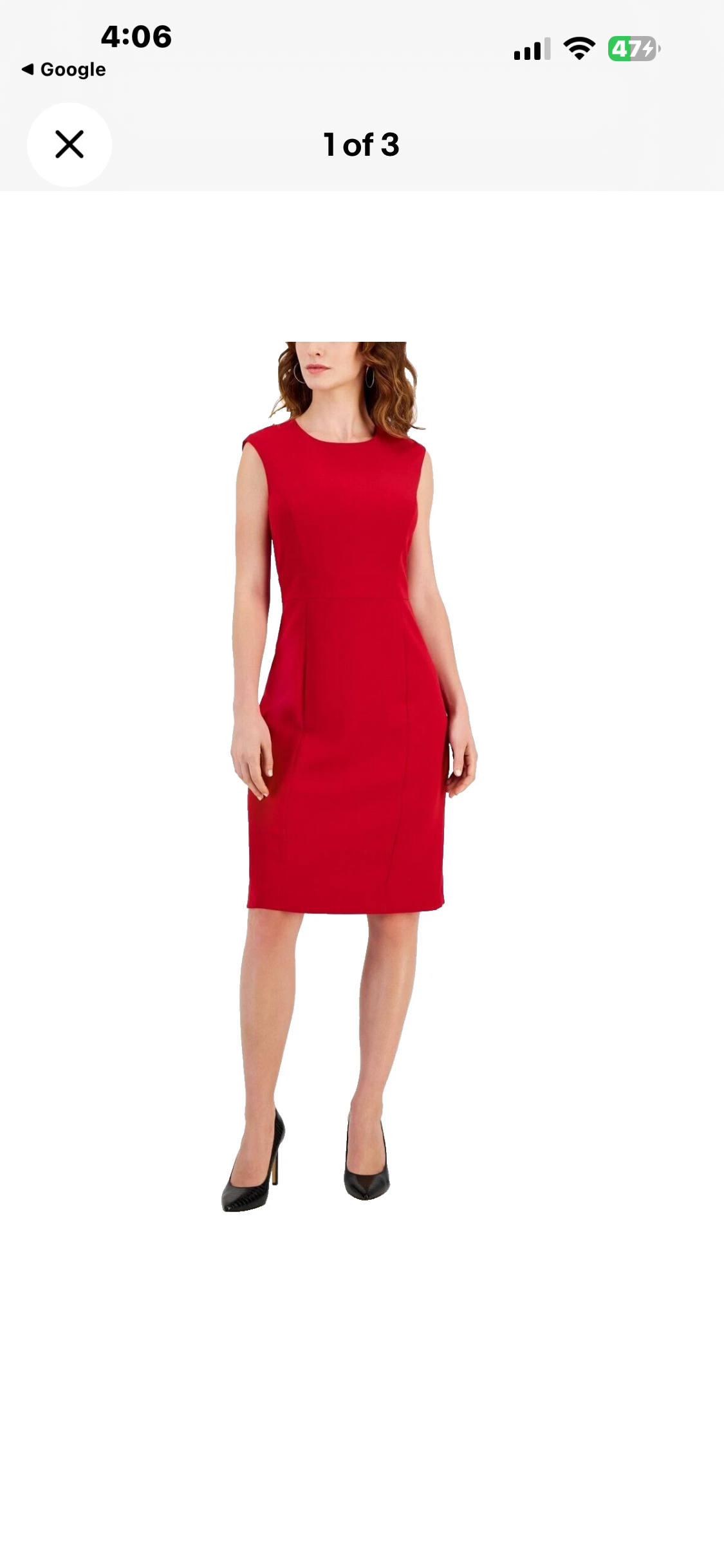 Women's Red Sheath Career Dress