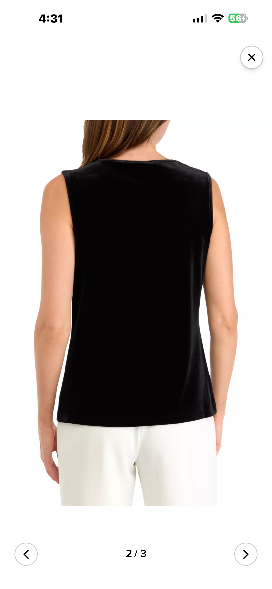 Women's Drape Neck Velvet Camisole