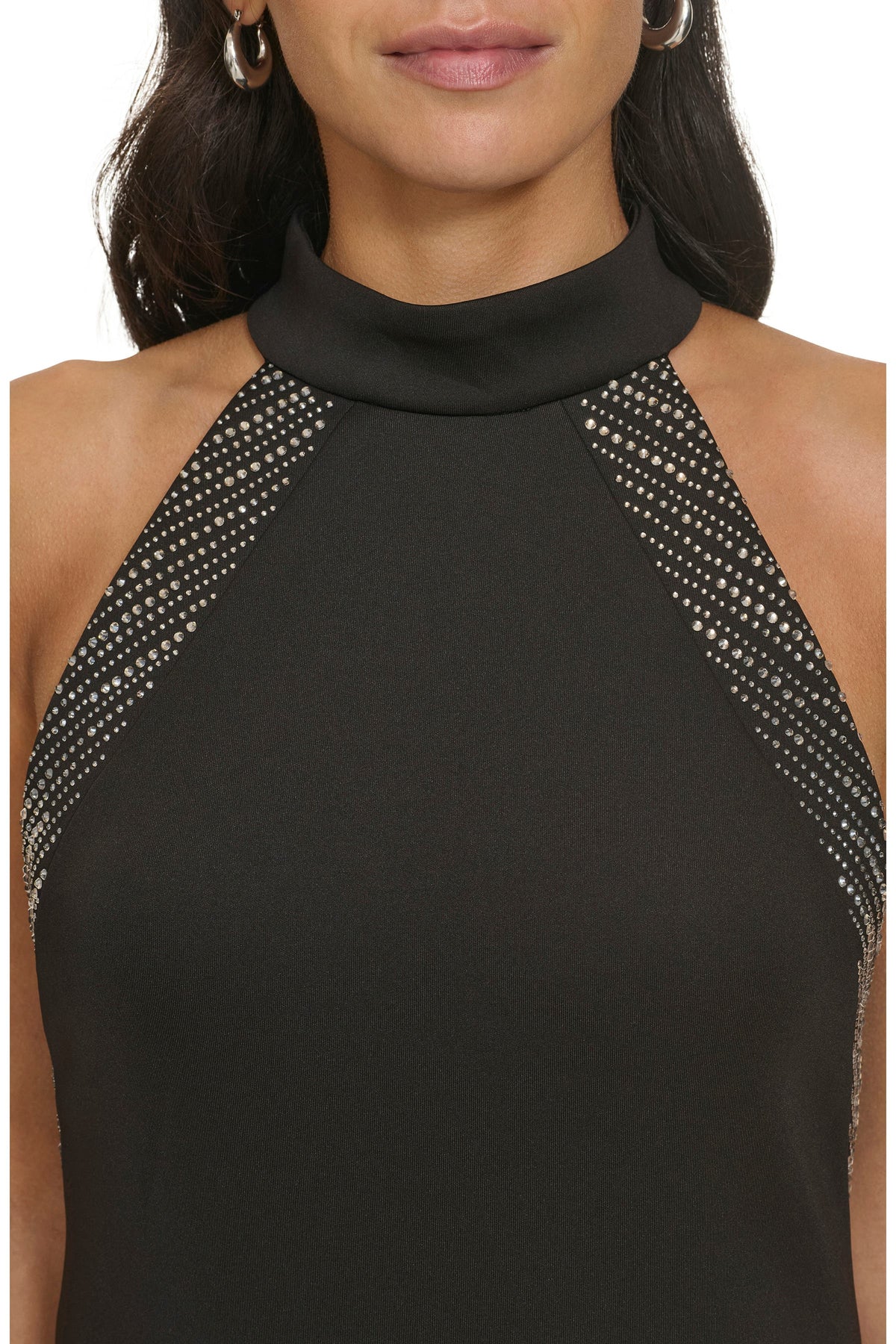 Calvin Klein Rhinestone Halter Dress