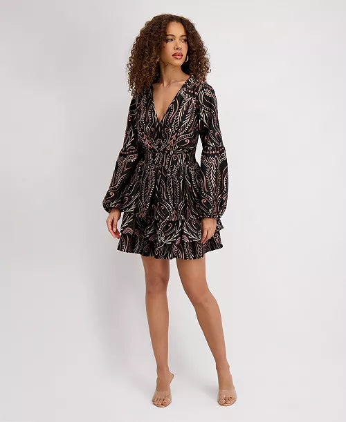 Siena Women's V-Neck Embroidered Woven Dress
