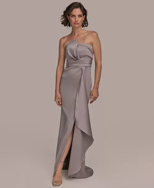 Donna Karan New York Women's Asymmetric Twist Strapless Gown