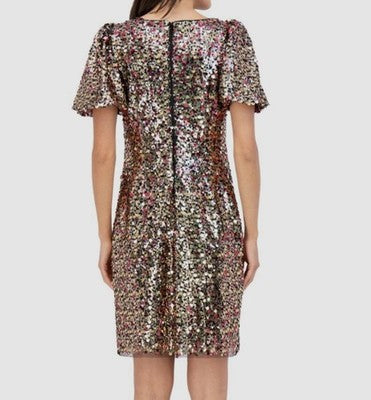 Eliza J Women's Sequined Puff-Sleeve Shift Dress