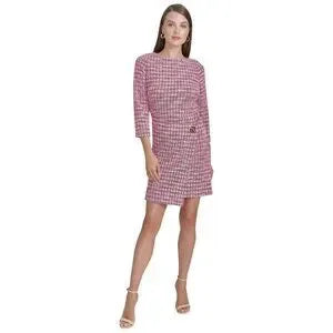 Halston Tweed Faux Wrap Dress