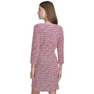 Halston Tweed Faux Wrap Dress