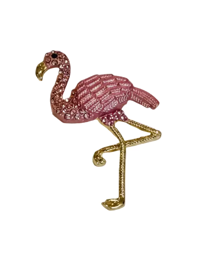 Vintage Pink Ritz Flamingo Brooch