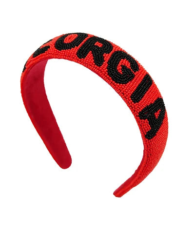 Red Georgia Game Day Headband