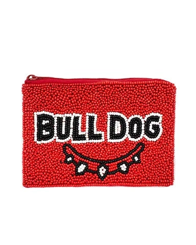 Bulldog Beaded Coin Purse