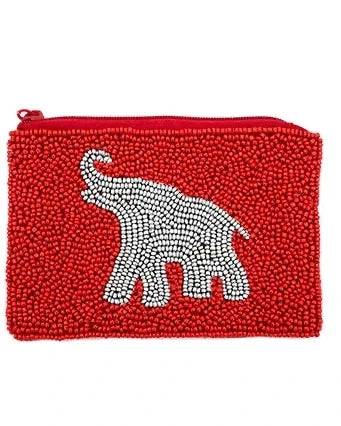 Elephant Beaded Coin Purse