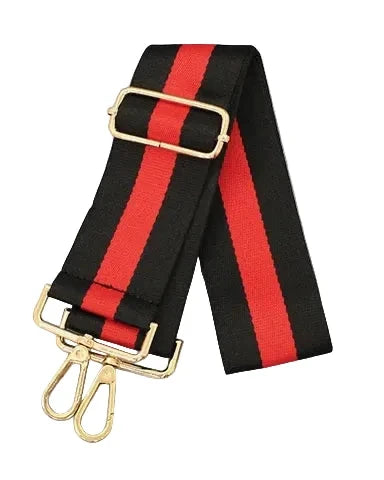 Game Day Red & Black Striped Bag Strap