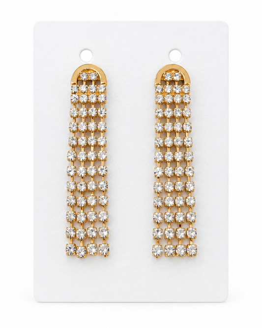 Celine Arch Deco Crystal Drop Earrings