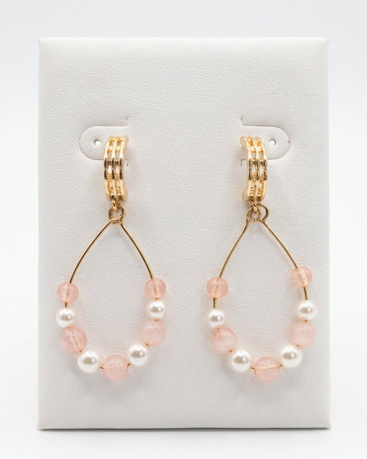 Isla Pearl & Quartz Teardrop Dangles