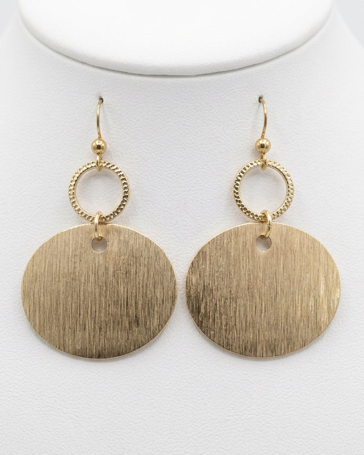 Gia Brushed Coin Dangles