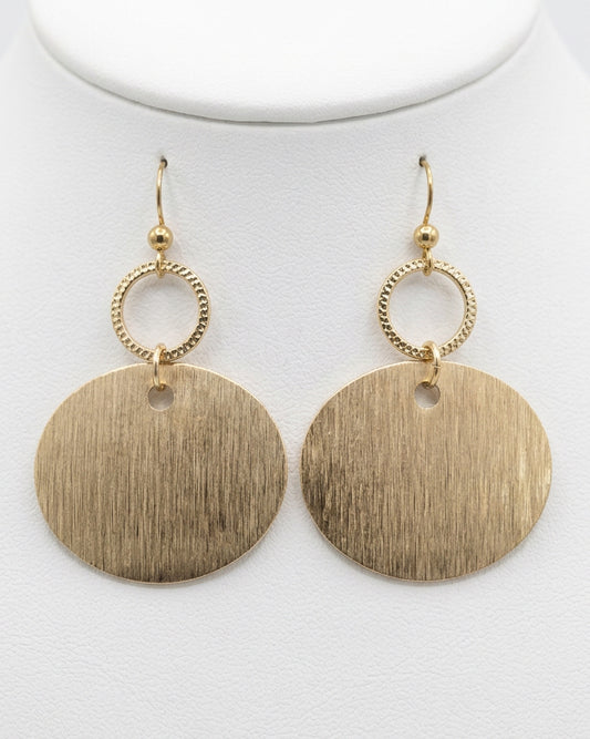 Gia Brushed Coin Dangles