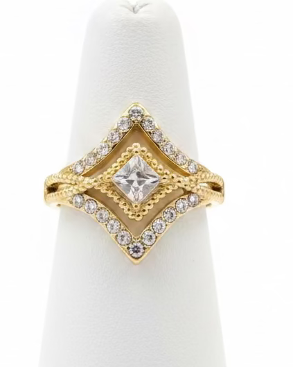 Vintage Heritage Deco Cocktail Ring