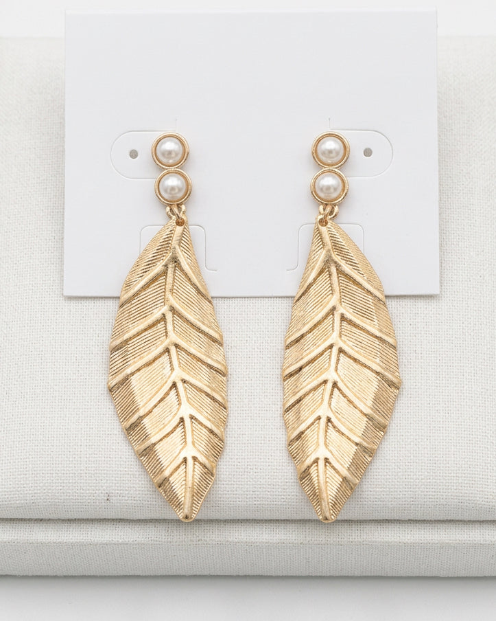 Athena Pearl & Textured Leaf Drops