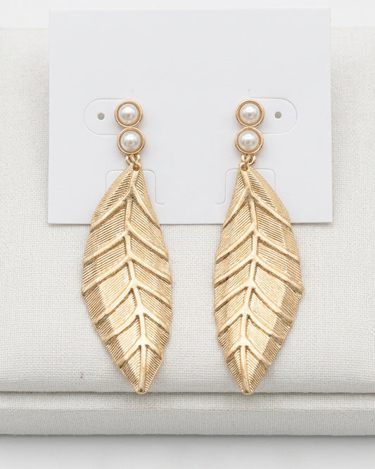 Athena Pearl & Textured Leaf Drops