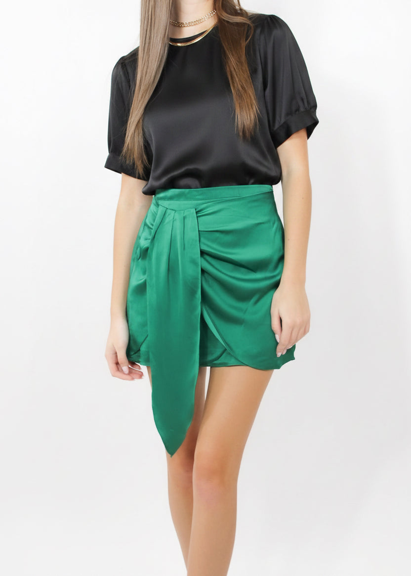 Emerald Green Mini Skirt
