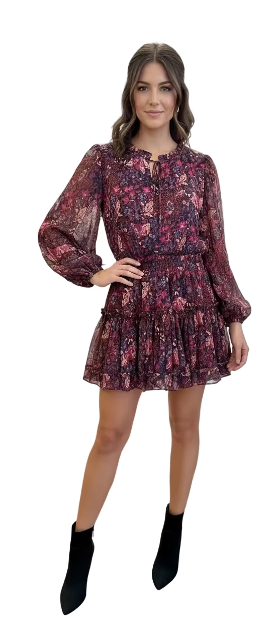 Freya Dress in Midnight Floral